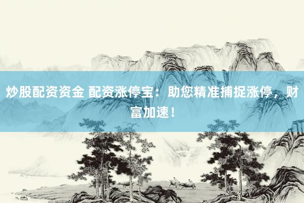 炒股配资资金 配资涨停宝：助您精准捕捉涨停，财富加速！