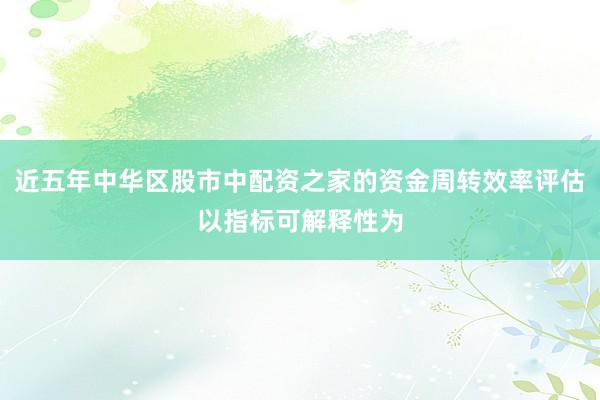 近五年中华区股市中配资之家的资金周转效率评估以指标可解释性为