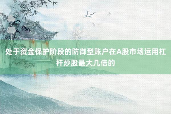 处于资金保护阶段的防御型账户在A股市场运用杠杆炒股最大几倍的